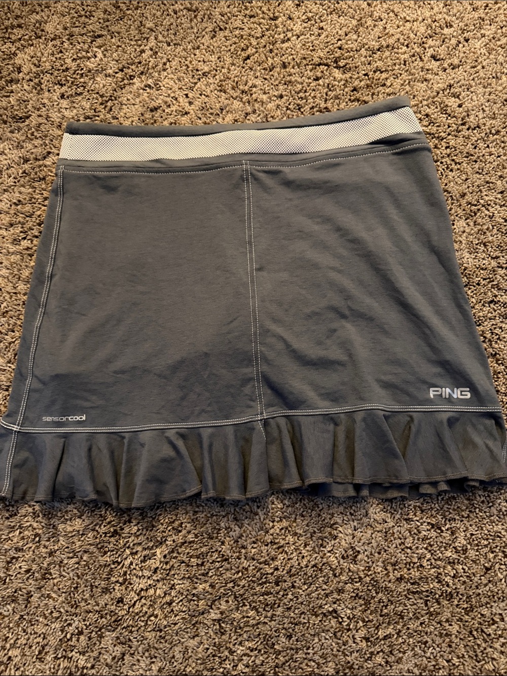 Ping Women's Dark Gray Ruffle Hem Golf Skort